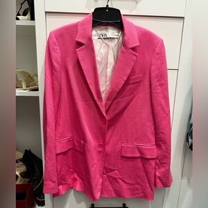 Zara pink boyfriend blazer